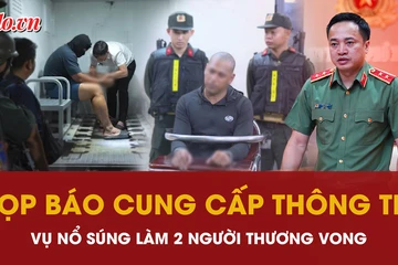 Video: Trung tướng Mai Hoàng chủ trì họp báo cung cấp thông tin vụ nổ súng làm 2 người thương vong