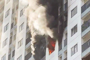 Bên trong căn hộ ở tầng 16 của chung cư PH, nơi xảy ra vụ cháy khiến 2 người tử vong