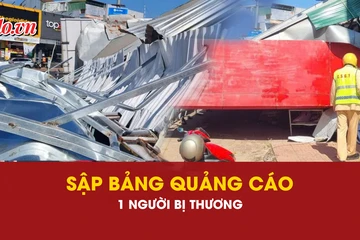 bảng quảng cáo, đổ sập, sập bảng quảng cáo, 