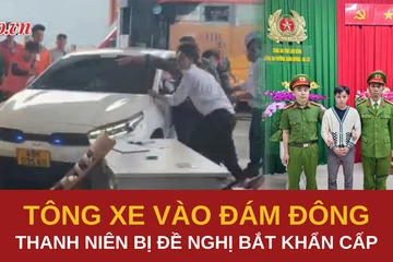 Đề nghị bắt khẩn cấp nam thanh niên tông xe vào đám đông ở cây xăng 
