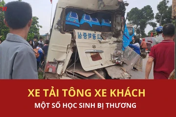 xe khách, xe tải, học sinh 