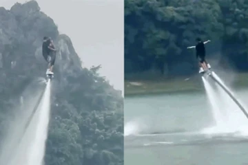 Tạm dừng hoạt động trải nghiệm flyboard ở Ninh Bình sau sự cố hai người gặp nạn