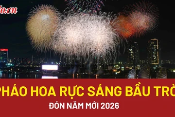 Pháo hoa rực sáng bầu trời, cả nước hân hoan chào năm mới 2026