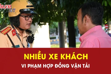 CSGT Bình Triệu xử phạt nhiều xe khách vi phạm hợp đồng vận tải