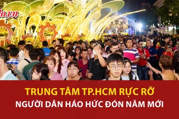 Video: Người dân nô nức đổ về trung tâm thành phố TP.HCM đón năm mới