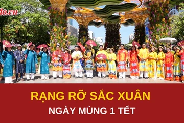 Rộn ràng mùng 1 Tết, người dân TP.HCM hân hoan xuống phố du xuân