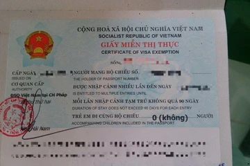 Giảm thời gian cấp giấy miễn thị thực xuống còn 1 ngày