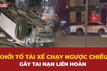 Tài xế xe Lexus chạy làn ngược chiều gây tai nạn liên hoàn bị khởi tố