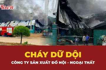 Video: Cháy dữ dội tại một công ty ở Gia Lai 