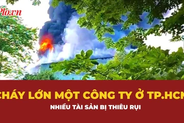Cháy lớn tại một công ty ở TP.HCM, nhiều tài sản bị thiêu rụi