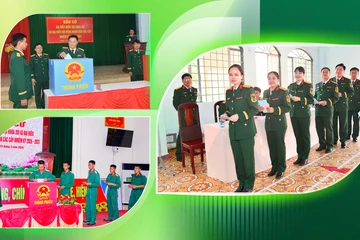 Chùm ảnh: Bộ đội Sư đoàn 9 tham gia Ngày hội non sông