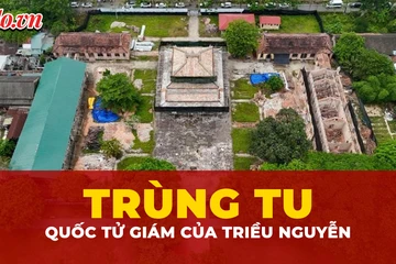 Cận cảnh hạ giải Quốc Tử Giám - 'Đại học quốc gia' của triều Nguyễn để trùng tu