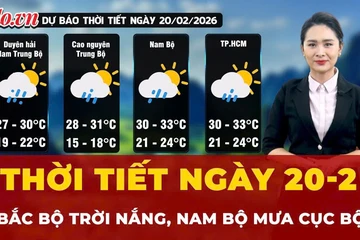 Dự báo thời tiết ngày 20-2: Bắc Bộ trời nắng, Nam Bộ mưa cục bộ