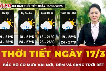 Dự báo thời tiết ngày 17-3: Bắc Bộ sáng và đêm trời rét, Nam Bộ đêm có mưa giông