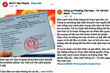 Bỏ phiếu xong, người dân không nên đăng ảnh thẻ cử tri lên mạng