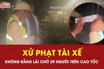 Xử phạt tài xế xe khách không bằng lái chở 29 người trên cao tốc