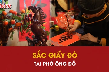 Phố Ông Đồ rộn ràng ngày khai xuân Tết Việt Bính Ngọ 2026