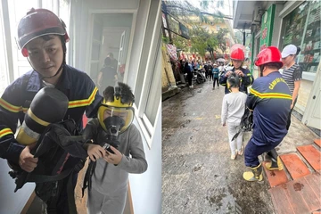 Cảnh sát băng qua làn khói dày đặc, cứu 3 người mắc kẹt trong đám cháy