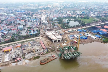 Cận cảnh công trường Vành đai 2 Hải Phòng thi công xuyên đêm