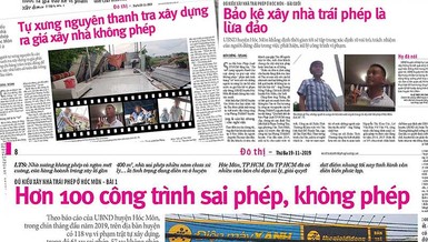 Công an triệu tập người bảo kê xây nhà trái phép