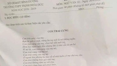 Tranh cãi về bản rap “Con trai cưng” được đưa vào đề thi