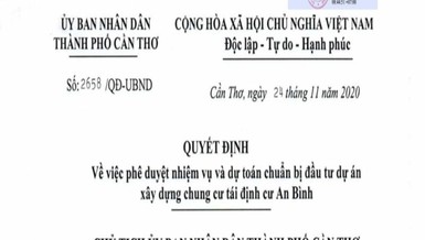Cần Thơ chuẩn bị đầu tư chung cư tái định cư An Bình