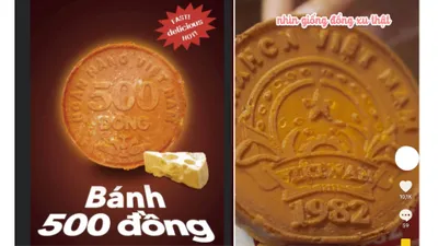 Bánh đồng xu phô mai in hình 500 đồng, có vi phạm pháp luật?