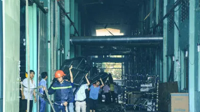 Cháy lớn tại công ty sản xuất gỗ ở Bình Dương