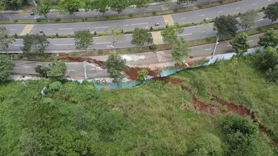 Cận cảnh đoạn đường Hồ Chí Minh tiếp tục bị sụt lún, đứt làm đôi ở Đắk Nông