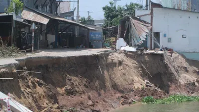 Hiện trường vụ sạt lở tại An Giang