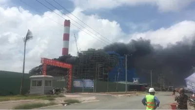 Cháy dữ dội nhà máy nhiệt điện Duyên Hải ở Trà Vinh