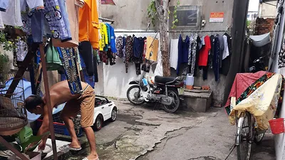 Khu ở trọ của công nhân trên địa bàn quận 12, TP.HCM.