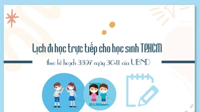 Lịch đi học trực tiếp cho học sinh TP.HCM theo kế hoạch mới nhất