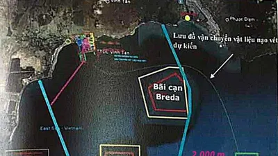 Vị trí đổ bùn cách vành đai bảo vệ Hòn Cau hơn 1 hải lý