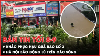 Bản tin tối 8-9: Các địa phương khẩn trương khắc phục hậu quả bão số 3; Hà Nội báo động lũ trên các sông