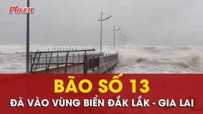 Bão số 13 đã vào vùng biển Đắk Lắk - Gia Lai, giảm nhẹ 2 cấp