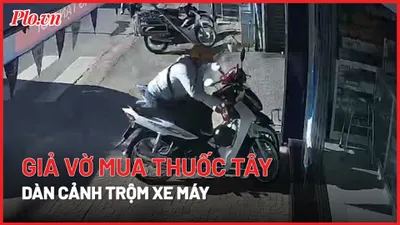 Giả vờ hỏi mua thuốc tây để dàn cảnh trộm xe máy
