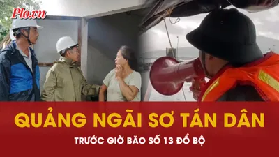 Quảng Ngãi sơ tán hàng ngàn dân trước giờ bão số 13 áp sát đất liền