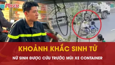 Video: Thót tim cảnh chiến sĩ Cảnh sát PCCC Công an TP.HCM cứu nữ sinh trước mũi xe container