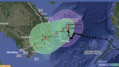 Bão số 15 giảm còn cấp 9, tàn dư của bão Senyar tan dần trên Biển Đông