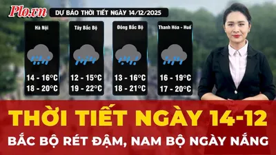 Dự báo thời tiết ngày 14-12: Bắc Bộ rét đậm, Nam Bộ ngày nắng