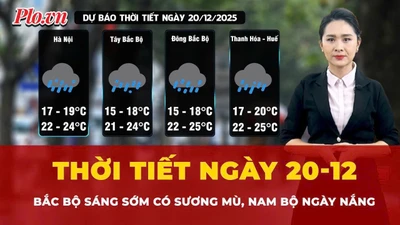 Dự báo thời tiết ngày 20-12: Bắc Bộ sáng sớm có sương mù, Nam Bộ ngày nắng 