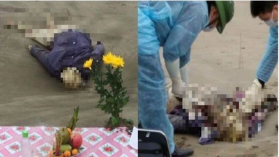 Thi thể một phụ nữ khoảng 30 tuổi trên bờ biển