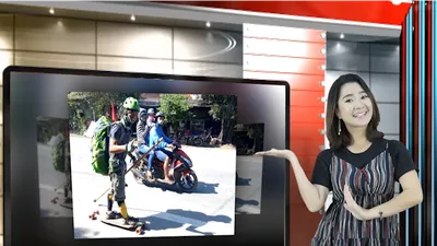 Vui Độc Lạ: Phượt xuyên Việt bằng... ván trượt