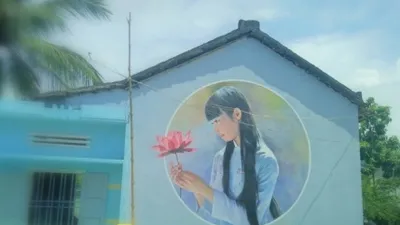Độc đáo ngôi làng bích họa ở TP Tam Kỳ