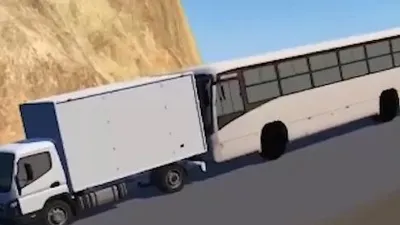 Xe tải cứu xe khách mất thắng trên đèo Bảo Lộc như thế nào?