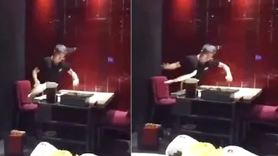 Clip: Trố mắt với kiểu lau bàn nhanh như chớp