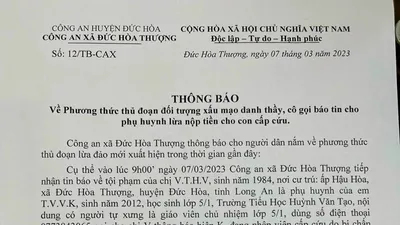 Cảnh báo giả giáo viên báo tin học sinh bị tai nạn, đề nghị phụ huynh chuyển tiền tại Long An
