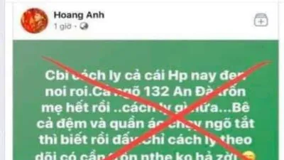 Xử phạt người phụ nữ viết “Chuẩn bị cách ly cả Hải Phòng”