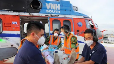 Huấn luyện cấp cứu bằng trực thăng đầu tiên tại TP.HCM